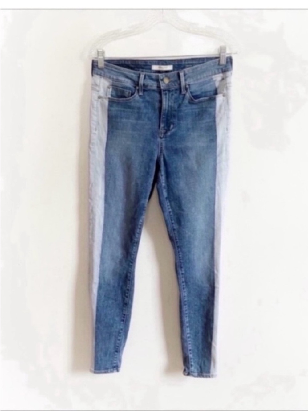 Fidelity Denim Gwen crop jeans high rise skinny leg bleached